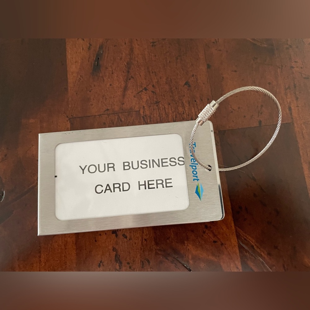 Metal Luggage Tag/Business Card Holder